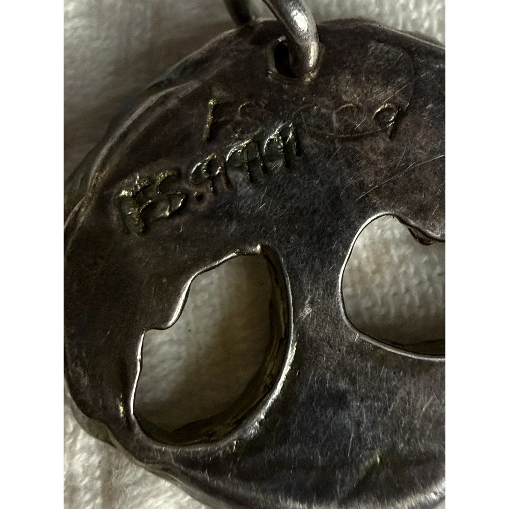 Sterling Silver 999 Celtic Tree Of Life Thick Heavy Pendant Marked CS Or FS